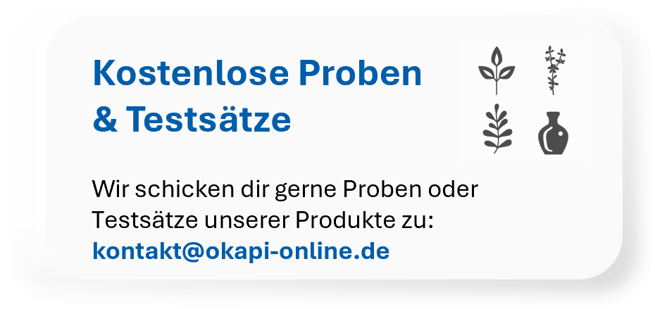 OKAPI Pferdefutter - Kostenlose Futterprobe bestellen über kontakt@okapi-online.de